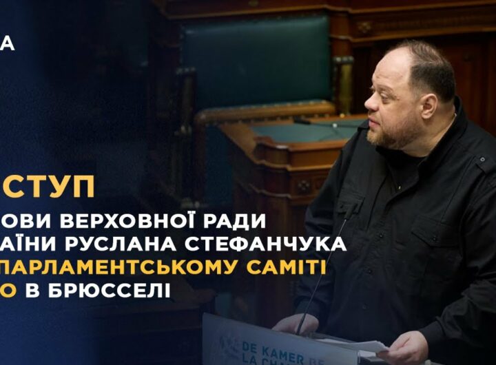Виступ Руслана Стефанчука на Парламентському саміті НАТО в Брюсселі