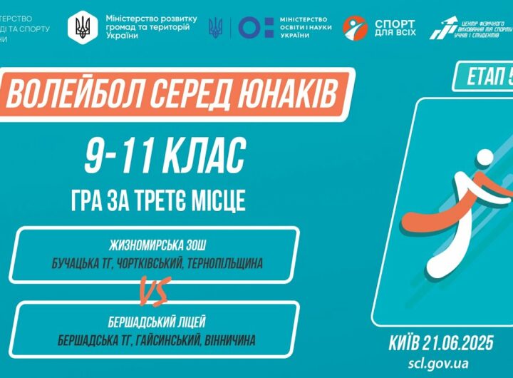 13:00 ВОЛЕЙБОЛ | Юнаки 9-11 класів | Гра за 3 місце | Пліч-о-пліч: Етап 5