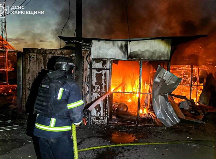 Новини України - На Харківщині загорівся ринок через атаку дронів