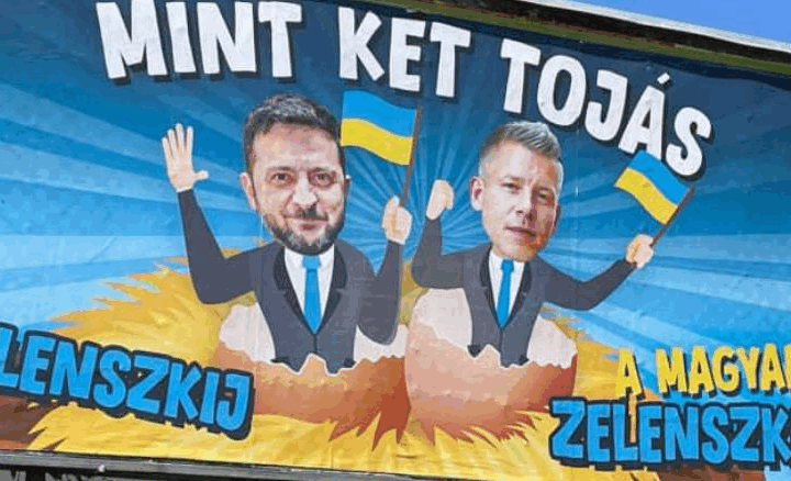 Новини світу - В Угорщині карикатуру на Зеленського використали в кампанії проти опозиції