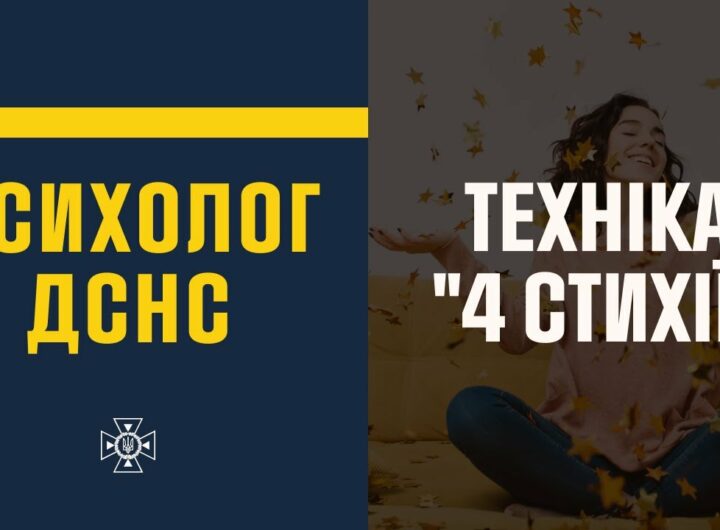 Техніка відновлення психофізичного стану «4 стихії»