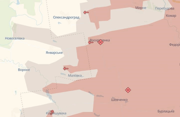 Новини України - DeepState: Росіяни просунулися на Дніпропетровщині