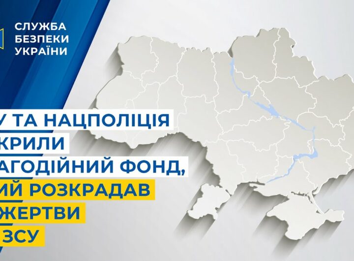 СБУ та Нацполіція викрили благодійний фонд, який розкрадав пожертви на ЗСУ