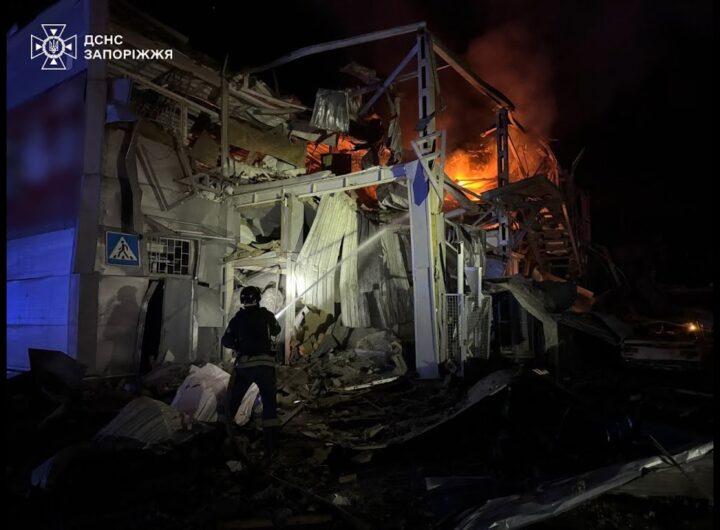 Запоріжжя: внаслідок нічної атаки БпЛА виникла пожежа